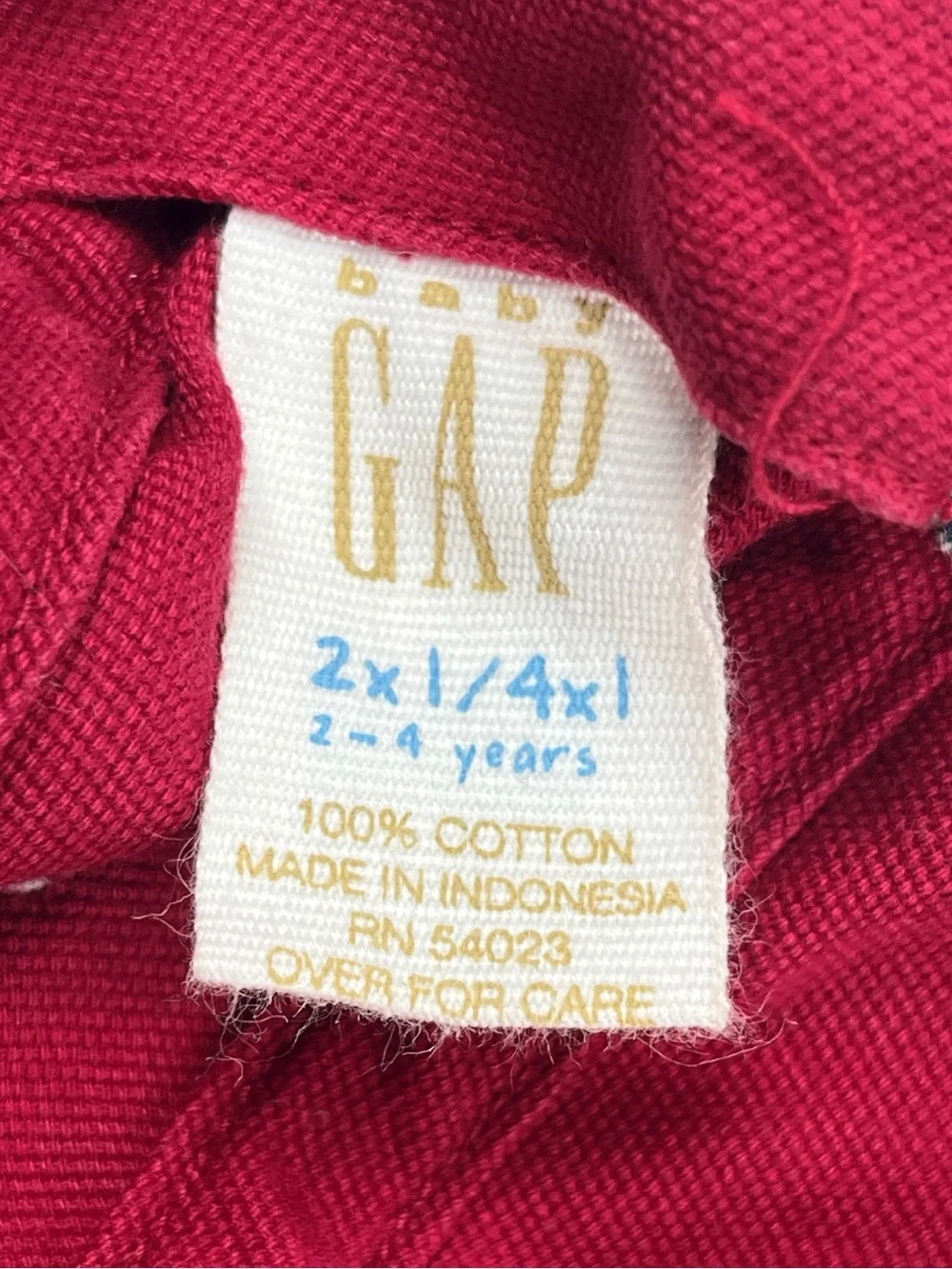 Baby Gap Red American Flag Patch Cotton Cap 2-4 Years